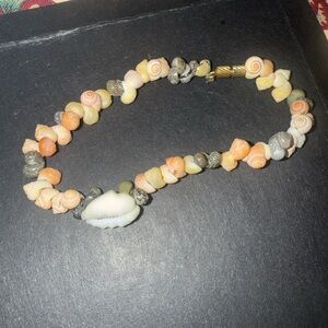 Handmade Shell Anklet or Bracelet Twist Clasp